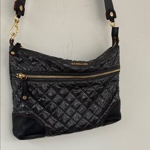 MZ Wallace dark charcoal Quilted Shoulder Bag